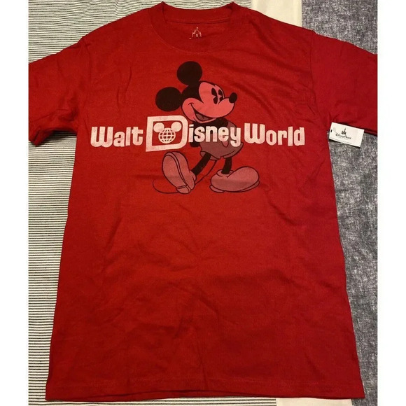 WALT DISNEY WORLD -DISNEY PARKS - MICKEY MOUSE T SHIRT - SMALL - NWT - MSRP $ 22 - Picture 1 of 14